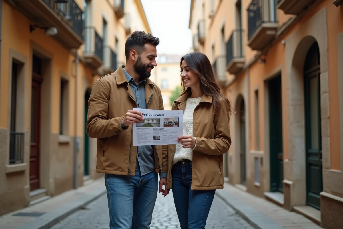 Jeune couple discutant d