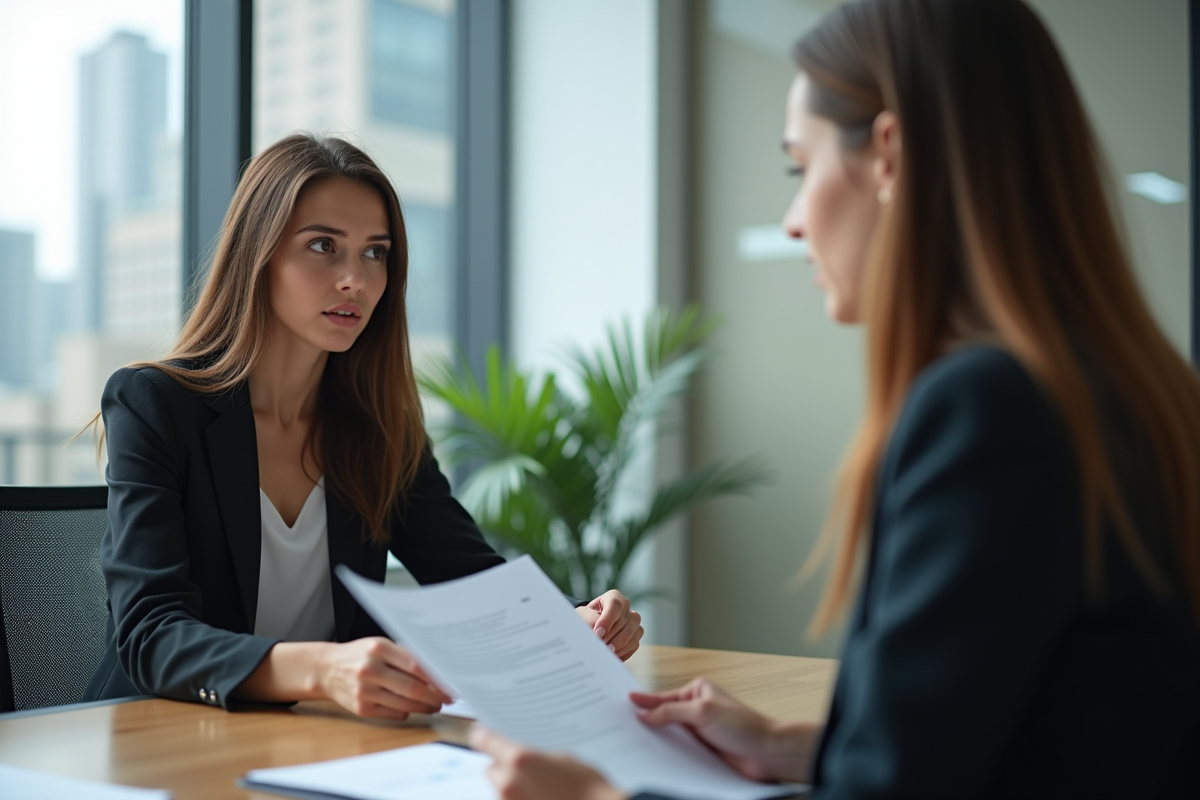 Femme conseillère financière discutant avec une cliente au bureau