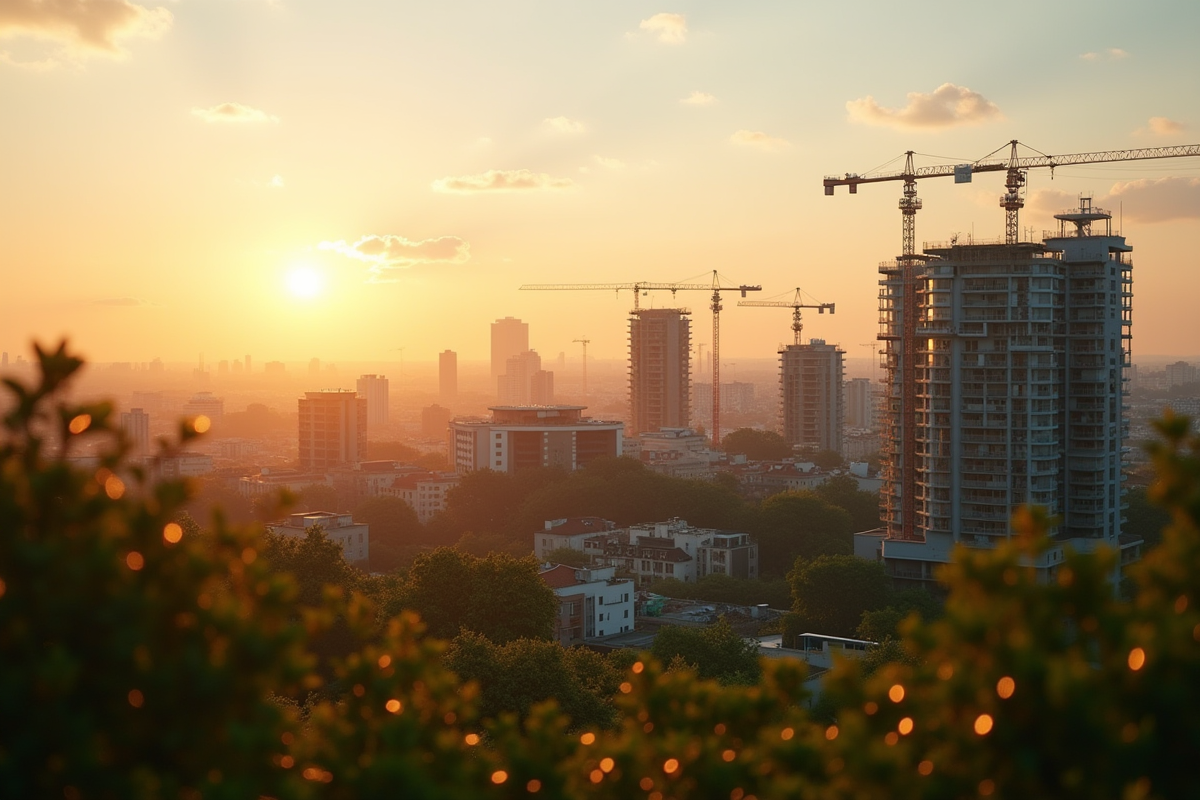 Vue panoramique du nouveau projet urbain à Saint-Ouen