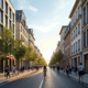 Rue animée à Saint-Ouen-sur-Seine en journée