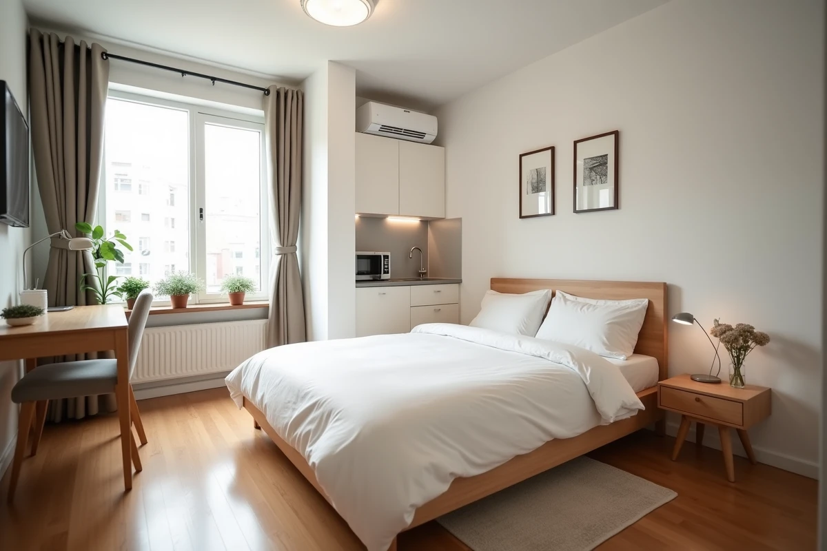 Studio meublé prêt à la location avec mobilier complet conforme aux exigences légales 2026